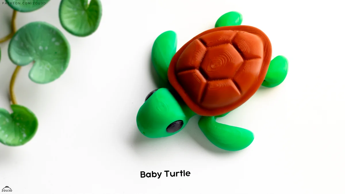 Baby Turtle, original Zou3D model photograph